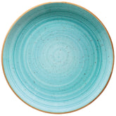 Bonna China Sea Blue dia.12"  Round Blue Porcelain Plate (Set of 4)